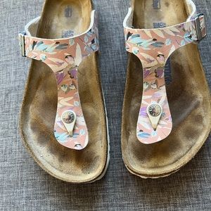 Birkenstocks. Floral pattern